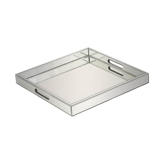 Silver Wood Glam Tray